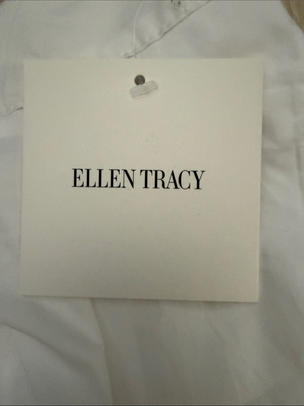 Ellen Tracy White Wrap-Front A-Line Skirt - Picture 3 of 5